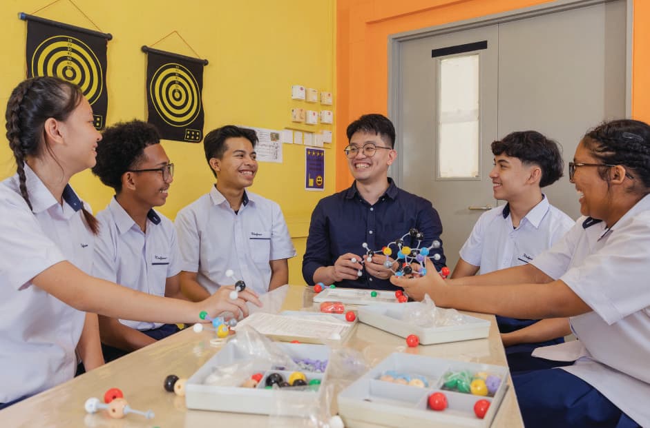He walks with his students to turn risks into rewards