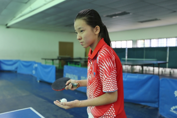 The DSA scheme has helped Claris to continue to play table tennis in secondary school and provided her with the opportunity to take her skill to a higher level. 