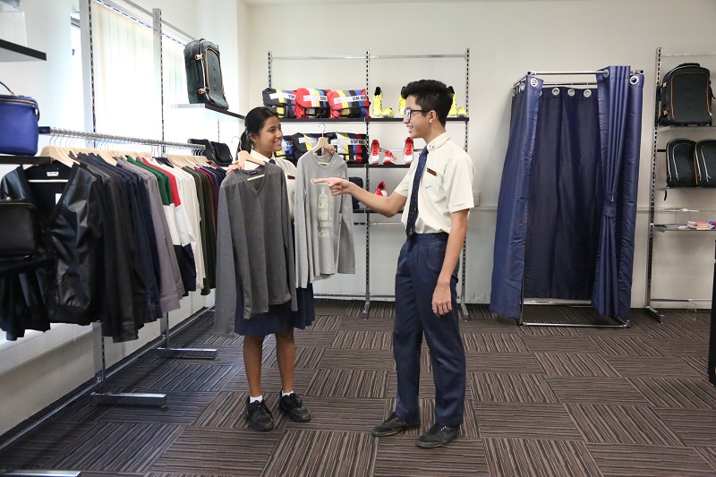 Marsiling Secondary School has repurposed a room in the campus to house a mock shop front so that students can put the skills they learn in classroom lessons into practice.
