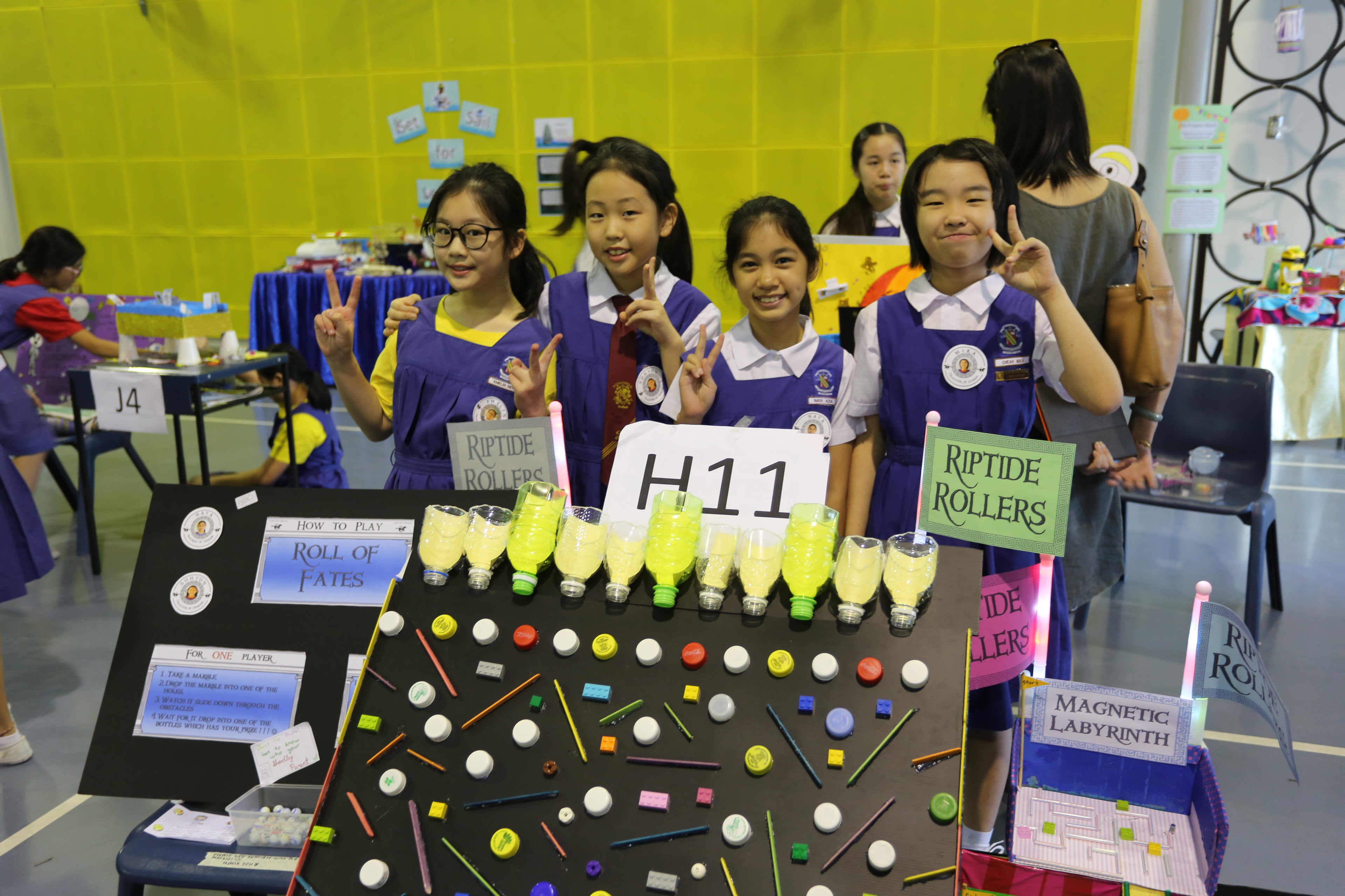 Mika Cheah, 11, and her teammates decided to incorporate their favourite characters to create a toy as part of their Science project.