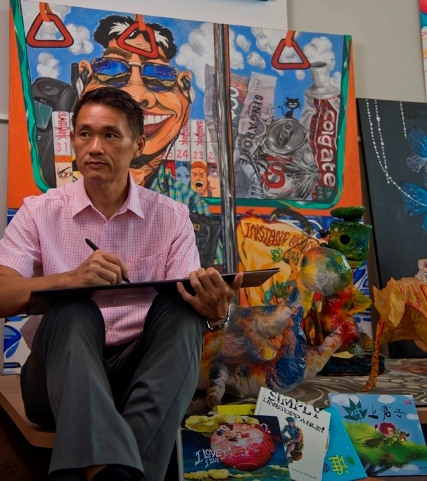 Mr Low Joo Hong believes that students learn values and thinking skills through art education. Photo Credit: Singapore Teachers’ Academy for the aRts