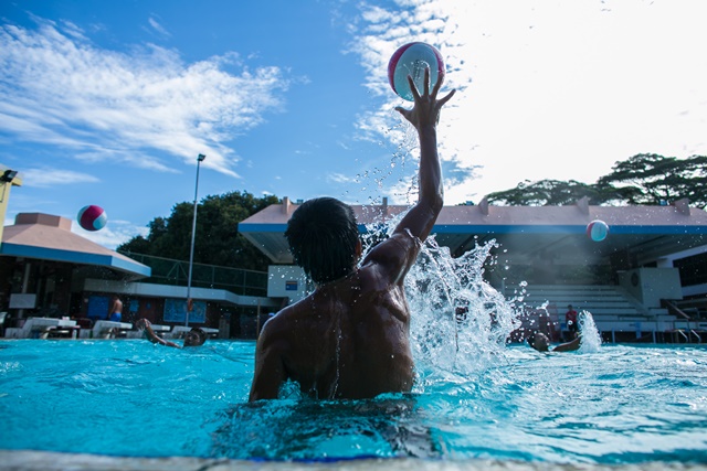 Students learn about the importance of teamwork and discipline through CCAs such as water polo. 