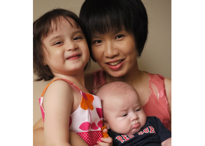 Mrs Sher-li Torrey, seen here with her kids when they were younger, shares her advice on helping children bounce back from their failures.