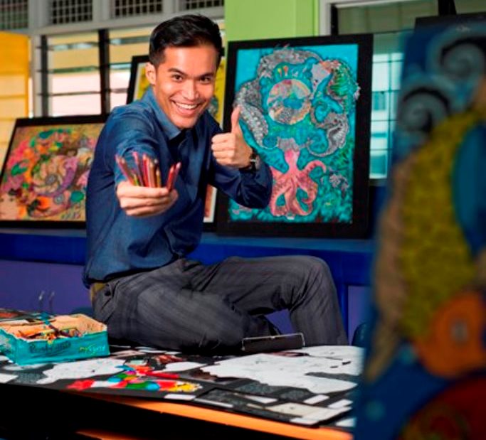Mr Zaki is passionate about mastering his craft and continues to sketch daily despite his workload. 
Photo credit: Singapore Teachers’ Academy for the aRts
