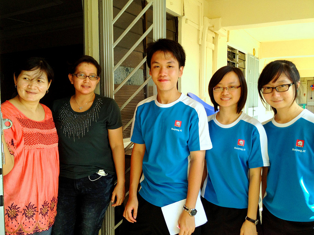 Marcus and members of the Interact Club at Nanyang Junior College took part in a Braddell Heights Food Rationing Programme.