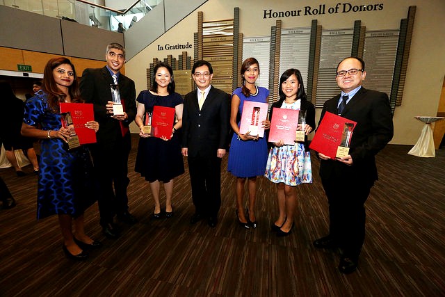 In recognition of their inspiring teaching and unwavering dedication to their students, six teachers received the Outstanding Youth in Education Award from Minister Heng Swee Keat. Mr Hazelman Norhafis from Changkat Changi Secondary School (second from left), is one of them. 