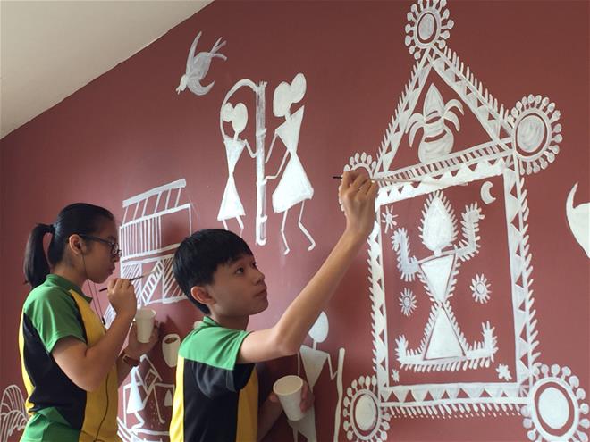 The walls at Orchid Park Secondary are adorned with artworks done by students.

Photo credit: Orchid Park Secondary School
