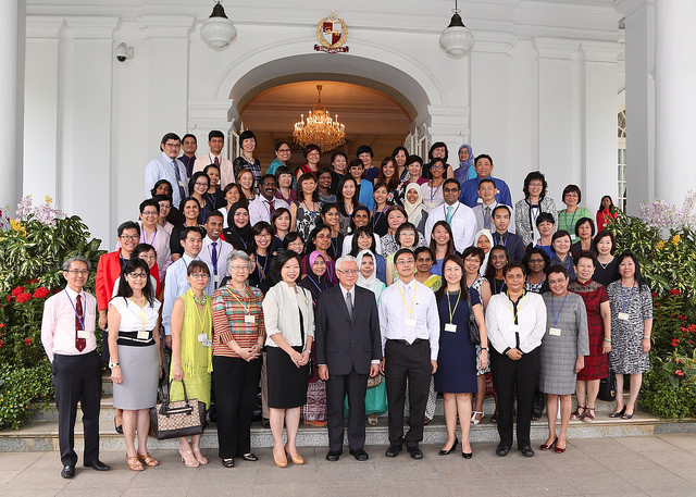 President Tony Tan hosted a tea session on 16 September to recognise special education teachers for their efforts and commitment.