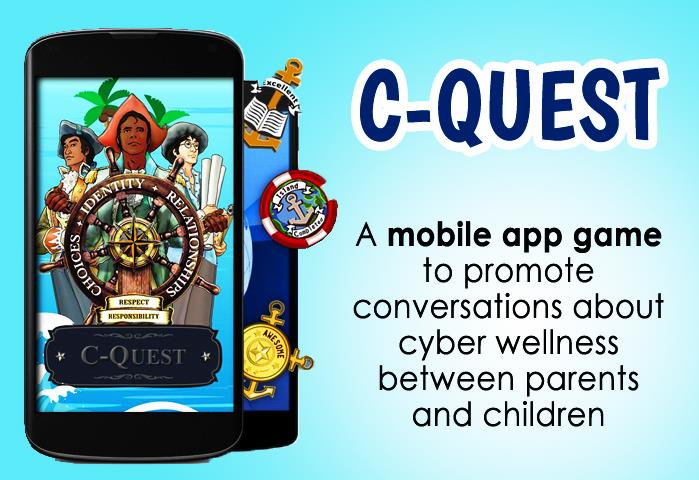 Parents can now download a new mobile game app, C-Quest, and have conversations on cyber wellness with their children.