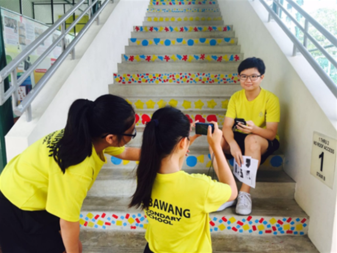 Students produce a video on the liveability of the Sembawang estate as part of the school’s Applied Learning Programme.

Photo credit: Sembawang Secondary School
