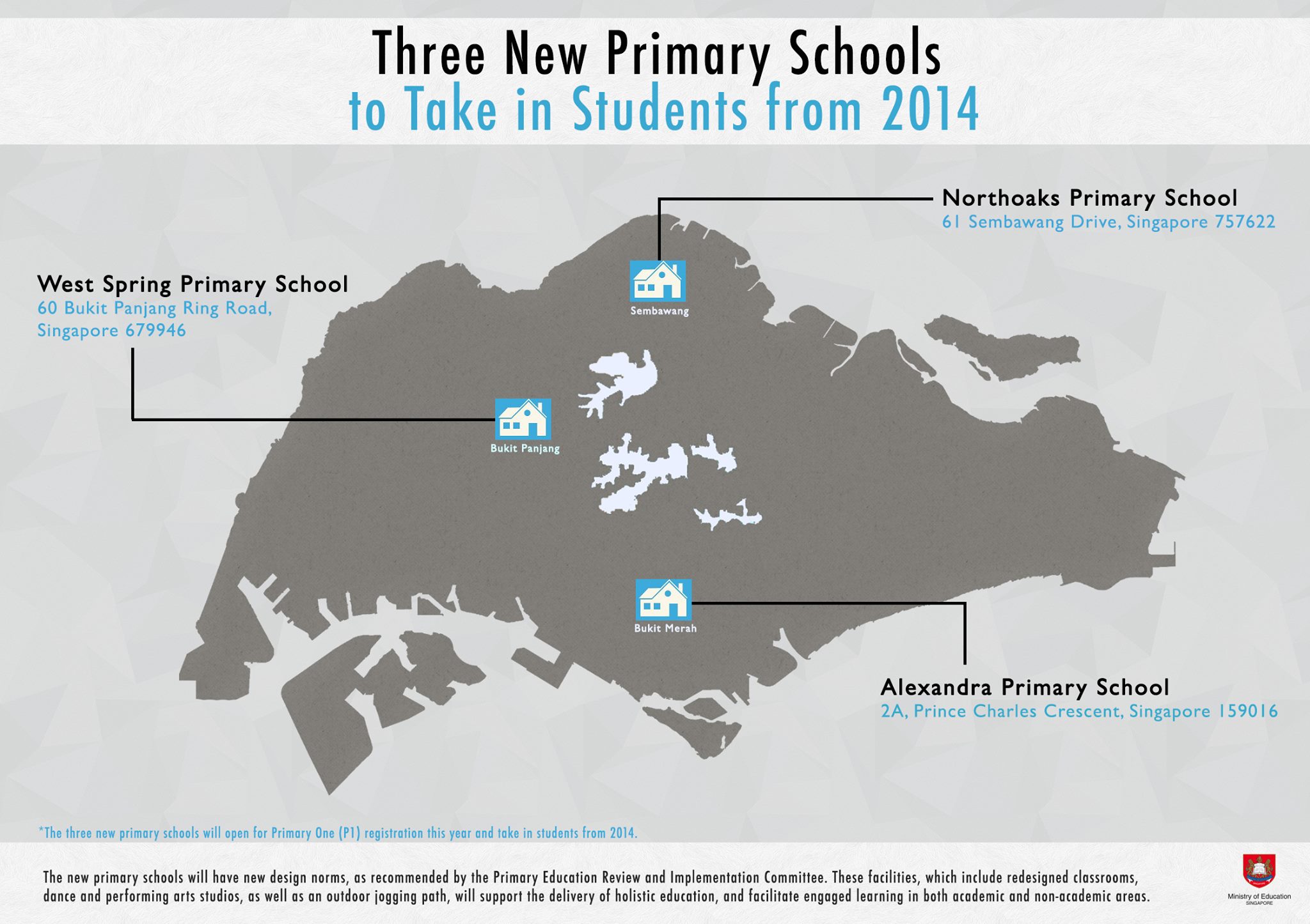 Three New Primary Schools to take in Students from 2014