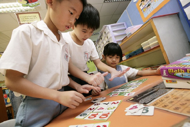 Students learn through mathematical investigations and games which are activity-based, which encourage collaboration and promote participation in the learning process.