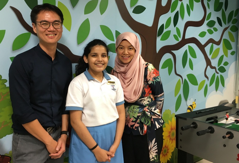 Jyotsnaa with her caring teachers