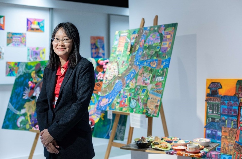 “The arts lend themselves very well to cross-cultural and global awareness,” says Mrs Loke. Her school has a dedicated art gallery.